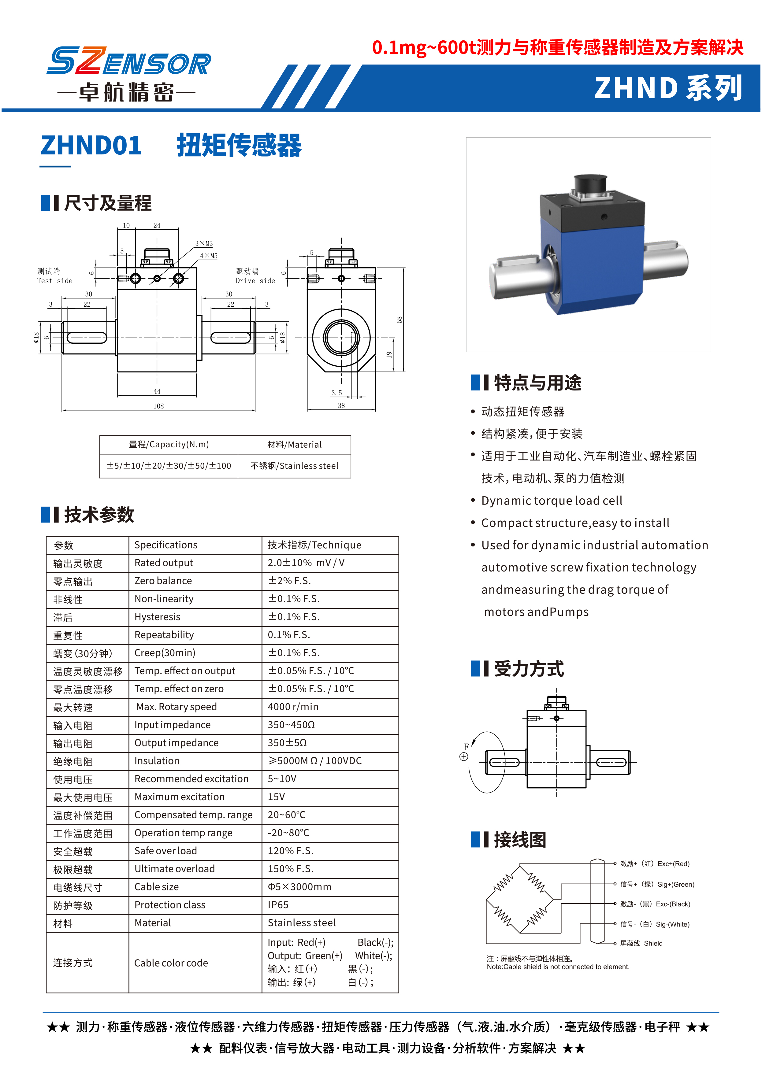 動態扭矩傳感器 ZHND01