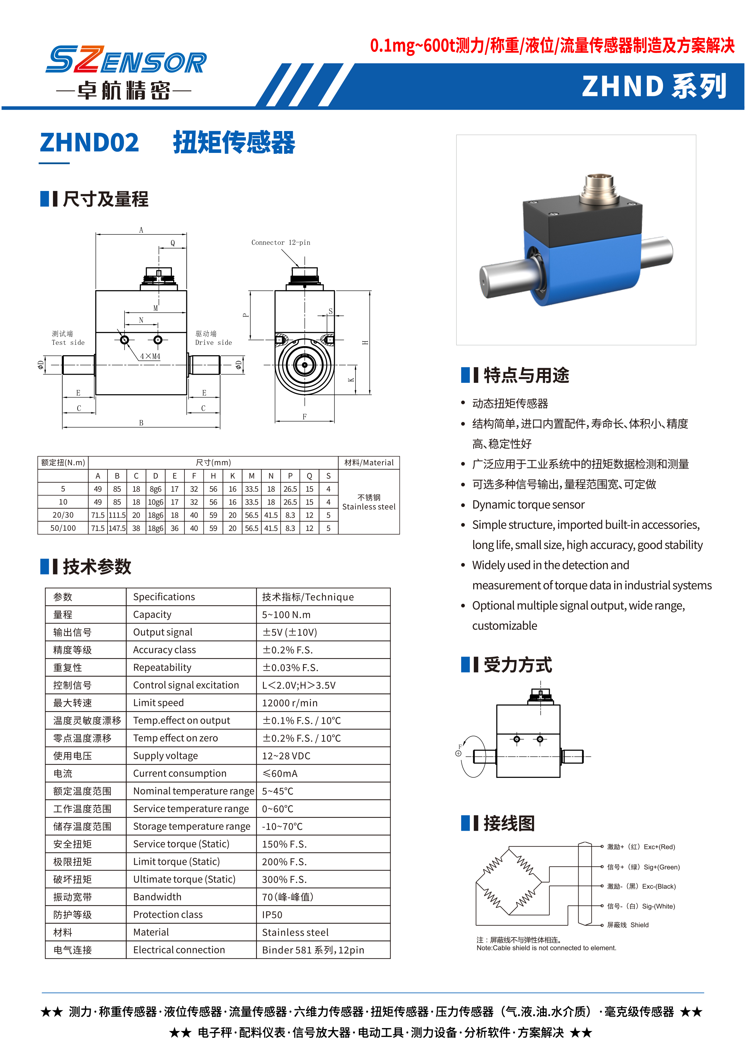 動態扭矩傳感器 ZHND02